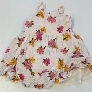 Old Navy Kids Floral Camisole - Cream with Pink and Orange
